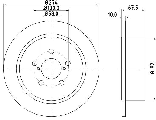 HELLA PAGID 8DD 355 114-641 - Тормозной диск autosila-amz.com