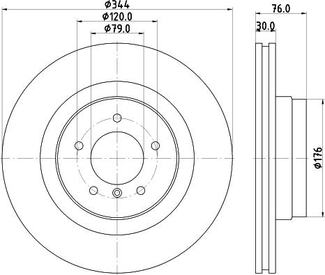 HELLA PAGID 8DD 355 124-471 - Тормозной диск autosila-amz.com