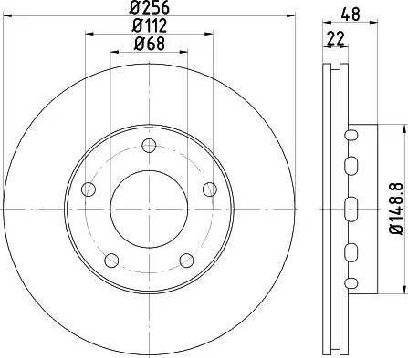 HELLA PAGID 8DD 355 115-181 - Тормозной диск autosila-amz.com