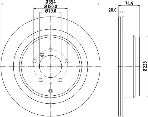 HELLA PAGID 8DD 355 115-291 - Тормозной диск autosila-amz.com