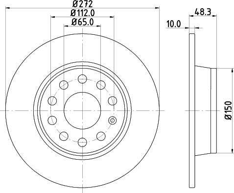 HELLA PAGID 8DD 355 124-041 - Тормозной диск autosila-amz.com