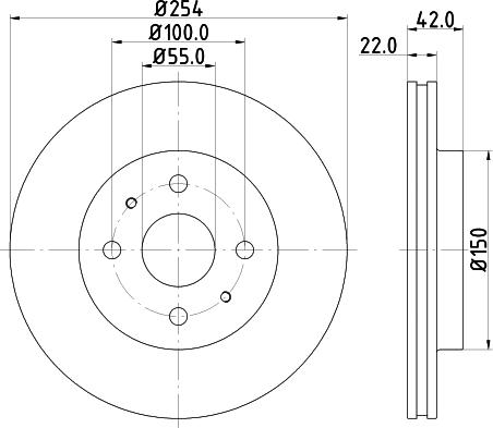 HELLA PAGID 8DD 355 116-541 - Тормозной диск autosila-amz.com