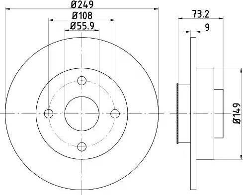 HELLA PAGID 8DD 355 116-081 - Тормозной диск autosila-amz.com