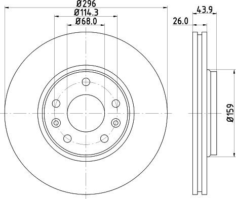 HELLA PAGID 8DD 355 116-161 - Тормозной диск autosila-amz.com