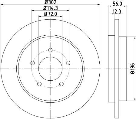 HELLA PAGID 8DD 355 116-271 - Тормозной диск autosila-amz.com