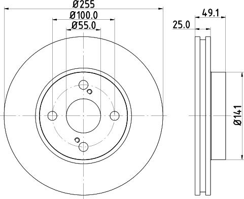 HELLA PAGID 8DD 355 110-431 - Тормозной диск autosila-amz.com