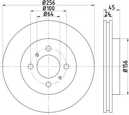 HELLA PAGID 8DD 355 111-541 - Тормозной диск autosila-amz.com