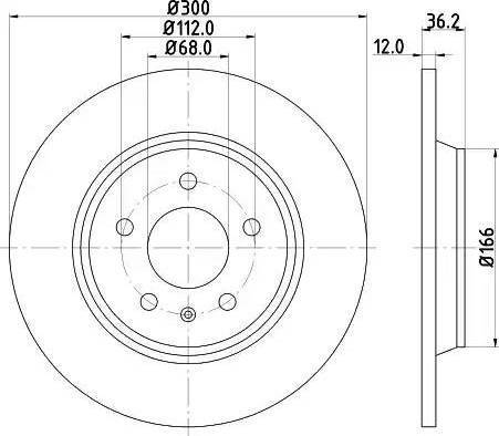 HELLA PAGID 8DD 355 113-921 - Тормозной диск autosila-amz.com