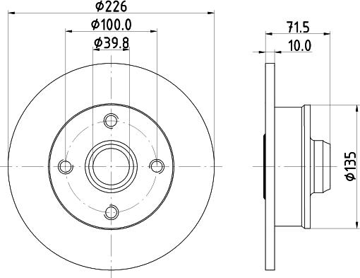 HELLA PAGID 8DD 355 113-462 - Тормозной диск autosila-amz.com