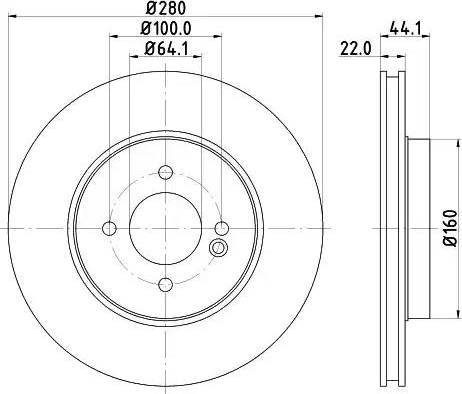 HELLA PAGID 8DD 355 121-821 - Тормозной диск autosila-amz.com