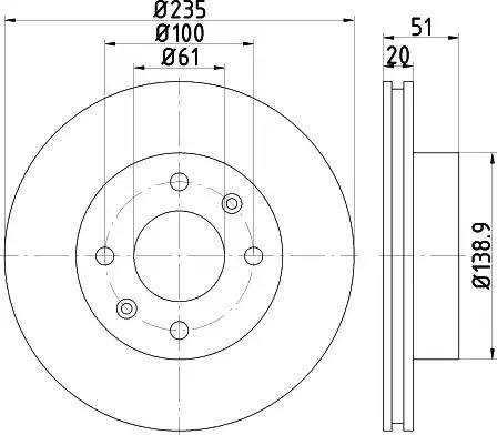 HELLA PAGID 8DD 355 117-681 - Тормозной диск autosila-amz.com