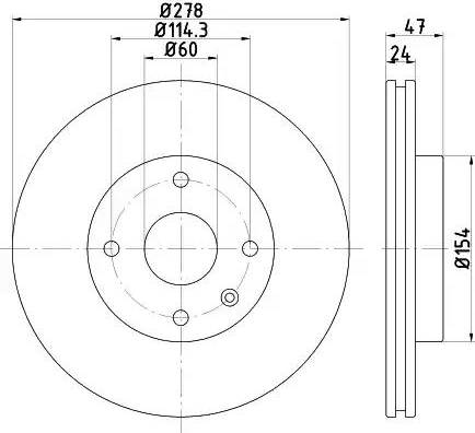 Blitz BS0407 - Диск тормозной передний вентилируемый autosila-amz.com