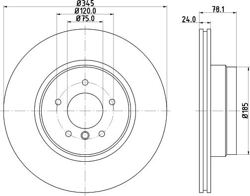 HELLA PAGID 8DD 355 124-331 - Тормозной диск autosila-amz.com