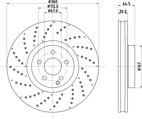 HELLA PAGID 8DD 355 134-572 - Тормозной диск autosila-amz.com