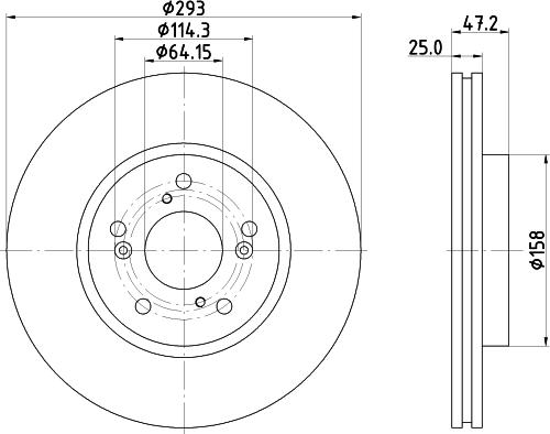 HELLA PAGID 8DD 355 134-231 - Тормозной диск autosila-amz.com