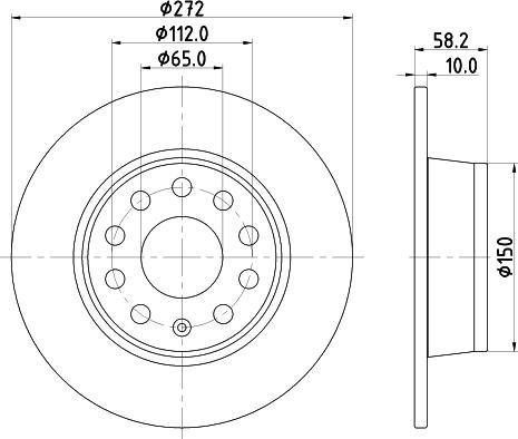 HELLA PAGID 8DD 355 131-811 - Тормозной диск autosila-amz.com