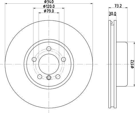 HELLA PAGID 8DD 355 133-541 - Тормозной диск autosila-amz.com