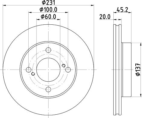 HELLA PAGID 8DD 355 132-381 - Тормозной диск autosila-amz.com