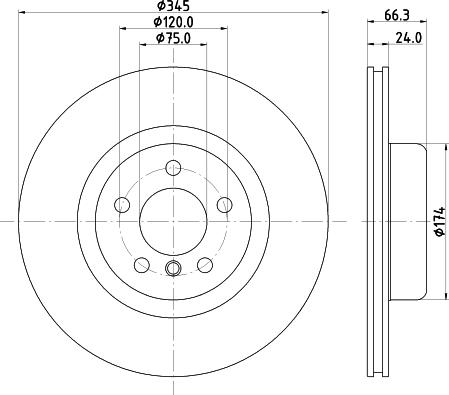 HELLA PAGID 8DD 355 132-781 - Тормозной диск autosila-amz.com