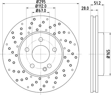 HELLA PAGID 8DD 355 129-681 - Тормозной диск autosila-amz.com