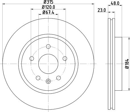 HELLA PAGID 8DD 355 129-101 - Тормозной диск autosila-amz.com