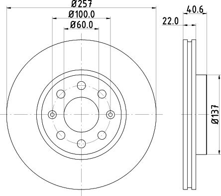 HELLA PAGID 8DD 355 124-941 - Тормозной диск autosila-amz.com