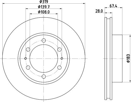 HELLA PAGID 8DD 355 126-771 - Тормозной диск autosila-amz.com