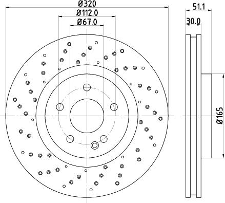 HELLA PAGID 8DD 355 120-352 - Тормозной диск autosila-amz.com