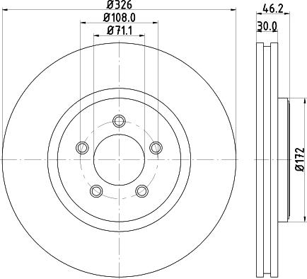 HELLA PAGID 8DD 355 128-881 - Тормозной диск autosila-amz.com