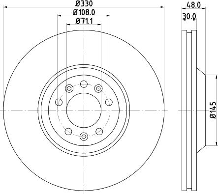 HELLA PAGID 8DD 355 128-221 - Тормозной диск autosila-amz.com