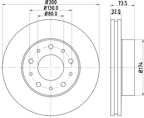 HELLA PAGID 8DD 355 123-901 - Тормозной диск autosila-amz.com