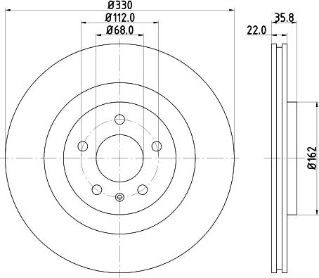 HELLA PAGID 8DD 355 123-142 - Тормозной диск autosila-amz.com