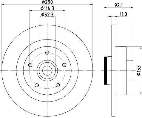 HELLA PAGID 8DD 355 123-371 - Тормозной диск autosila-amz.com