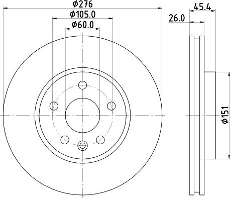 HELLA PAGID 8DD 355 122-841 - Тормозной диск autosila-amz.com