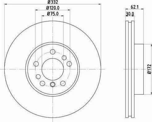 HELLA PAGID 8DD 355 121-221 - Тормозной диск autosila-amz.com