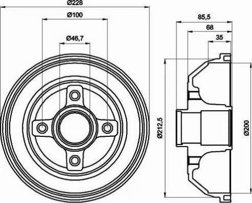 HELLA PAGID 8DT 355 300-401 - Тормозной барабан autosila-amz.com