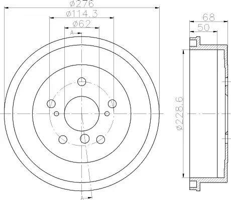 HELLA PAGID 8DT 355 300-801 - Тормозной барабан autosila-amz.com