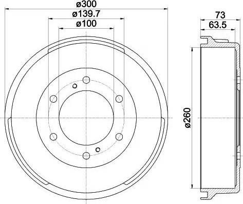 HELLA PAGID 8DT 355 302-361 - Тормозной барабан autosila-amz.com