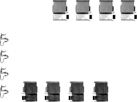 HELLA PAGID 8DZ 355 202-371 - Комплектующие для колодок дискового тормоза autosila-amz.com