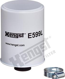 Hengst Filter E599L - Воздушный фильтр, двигатель autosila-amz.com