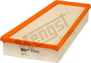 Hengst Filter E554L - Воздушный фильтр, двигатель autosila-amz.com