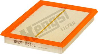 Hengst Filter E555L - Воздушный фильтр, двигатель autosila-amz.com