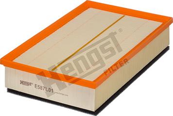Hengst Filter E587L01 - фильтр воздушный! для пыльн.условий\ VW T5 2.0/3.2 V624V/1.9TDi/2.5TDi 03> autosila-amz.com