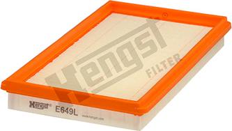 Hengst Filter E649L - Воздушный фильтр, двигатель autosila-amz.com