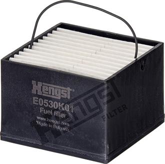 Hengst Filter E0530K01 - Фильтр топливный сепаратора квадратный для SEPAR 2000/5 (75х75х55мм) autosila-amz.com