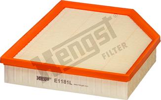 Hengst Filter E1181L - Воздушный фильтр, двигатель autosila-amz.com