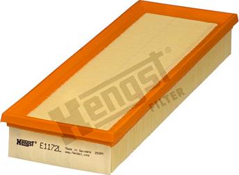 Hengst Filter E1172L - Воздушный фильтр, двигатель autosila-amz.com