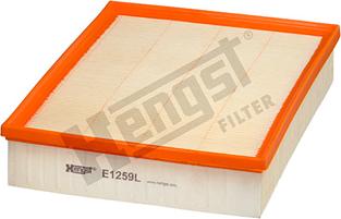Hengst Filter E1259L - Воздушный фильтр, двигатель autosila-amz.com