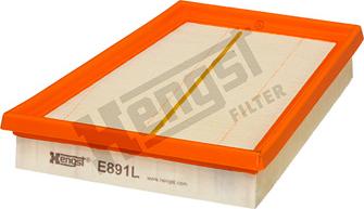 Hengst Filter E891L - Воздушный фильтр, двигатель autosila-amz.com