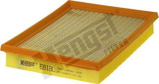 Hengst Filter E818L - Воздушный фильтр, двигатель autosila-amz.com